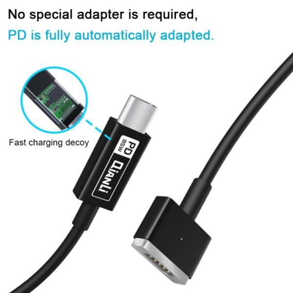 EDA0081377_B4.jpg QianLi Adaptive Notebook Power Cable, T Head to Type-C, L Head to Type-C, Type-C