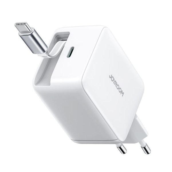 EDA008267201A-1.jpg JOYROOM JR-TCL06 67W USB-C / Type-C Port GaN Fast Charger with Retractable Cable, EU Plug, UK Plug