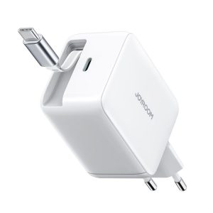 JOYROOM JR-TCL06 67W USB-C / Type-C Port GaN Fast Charger with Retractable Cable, EU Plug, UK Plug