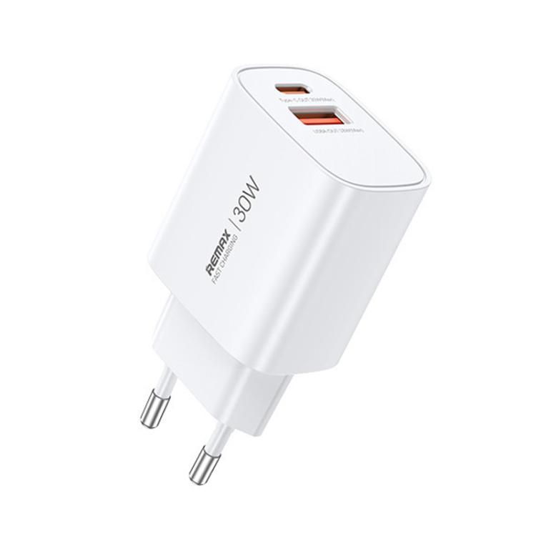 REMAX U187 30W USB and Type-C GaN Fast Charger, EU Plug, UK Plug 1 REMAX U187 30W USB and Type-C GaN Fast Charger, EU Plug, UK Plug