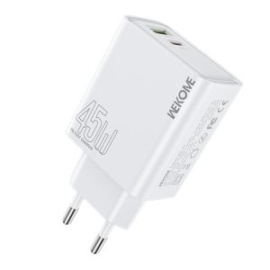 WK WP-U64 45W Kinkong Flash Charge USB+Type-C Port Fast Charger, EU Plug, UK Plug, US Plug