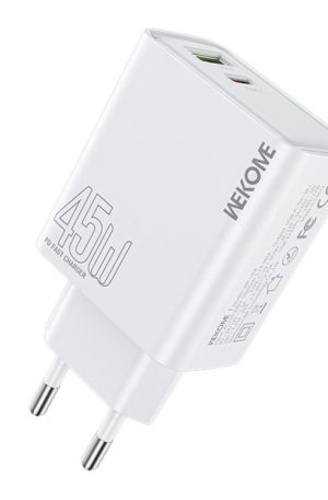WK WP-U64 45W Kinkong Flash Charge USB+Type-C Port Fast Charger, EU Plug, UK Plug, US Plug