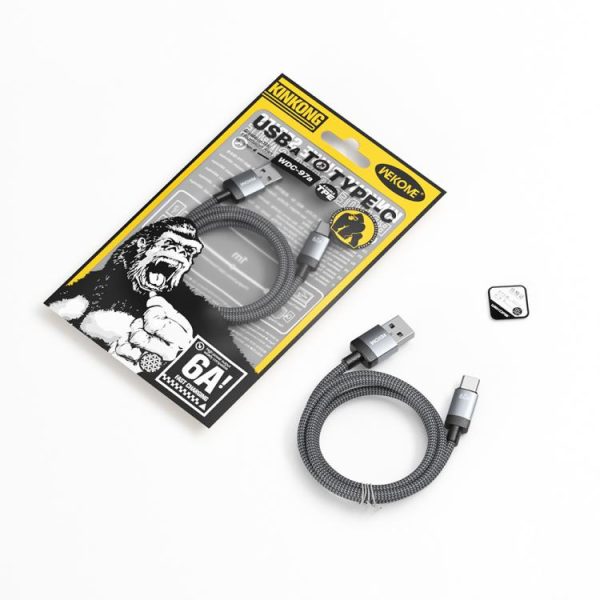 EDA008388701A_1.jpg WK WDC-97 Kingkong Ruike Series Braided Charging Data Cable, Length: 1m, USB to Type-C, USB to 8 Pin, USB to Micro USB