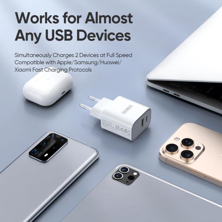 DUZZONA T12 PD30W Type-C / USB-C and USB Fast Charger, T12 3 DUZZONA T12 PD30W Type-C / USB-C and USB Fast Charger, T12 - Image 3