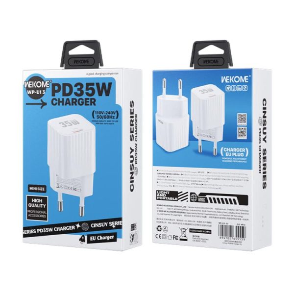 EDA008614001A_1.jpg WK WP-U13 Cinsuy Speed PD35W Type-C Fast Charger, EU Plug, UK Plug