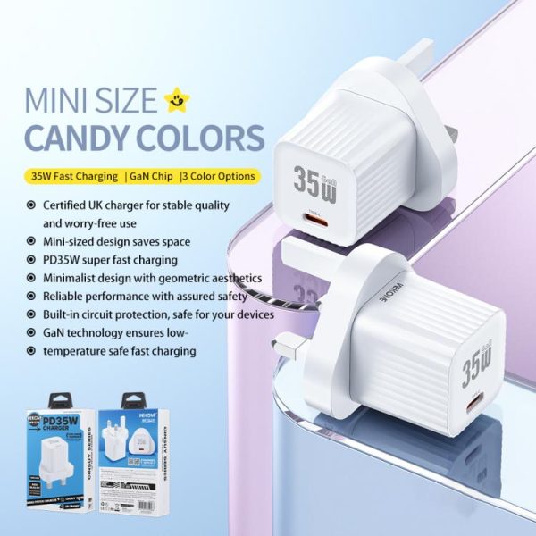 EDA008614001A_2.jpg WK WP-U13 Cinsuy Speed PD35W Type-C Fast Charger, EU Plug, UK Plug