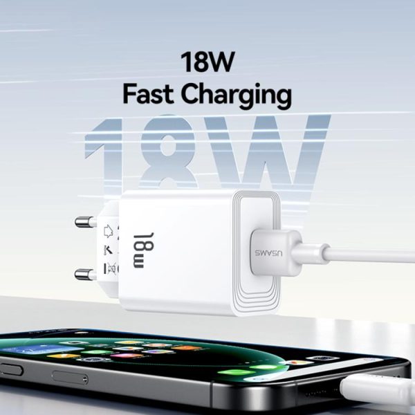EDA008716401A_3.jpg USAMS CC324 T69 QC18W USB-A Single Port Fast Charger, CC324