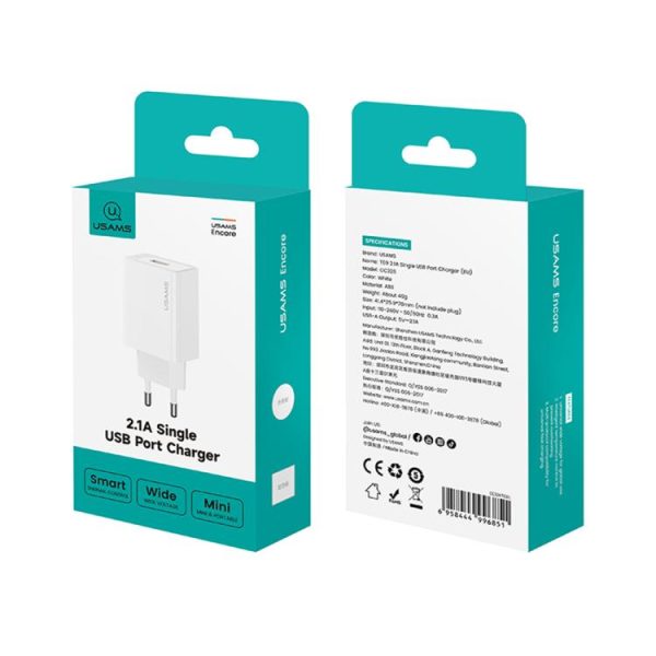 EDA008717001A_12.jpg USAMS CC326 T69 10.5W 2.1A Single USB Port Charger, CC326