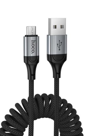 hoco X121 Nuevo Charging USB-A to Micro Spring Braided Data Cable, USB-A to Micro