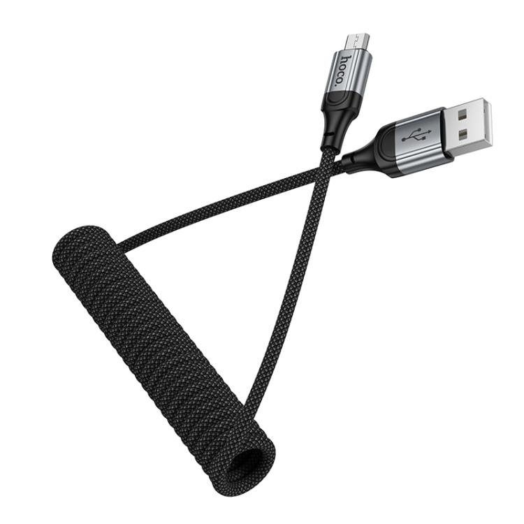 hoco X121 Nuevo Charging USB-A to Micro Spring Braided Data Cable, USB-A to Micro 3 hoco X121 Nuevo Charging USB-A to Micro Spring Braided Data Cable, USB-A to Micro - Image 3