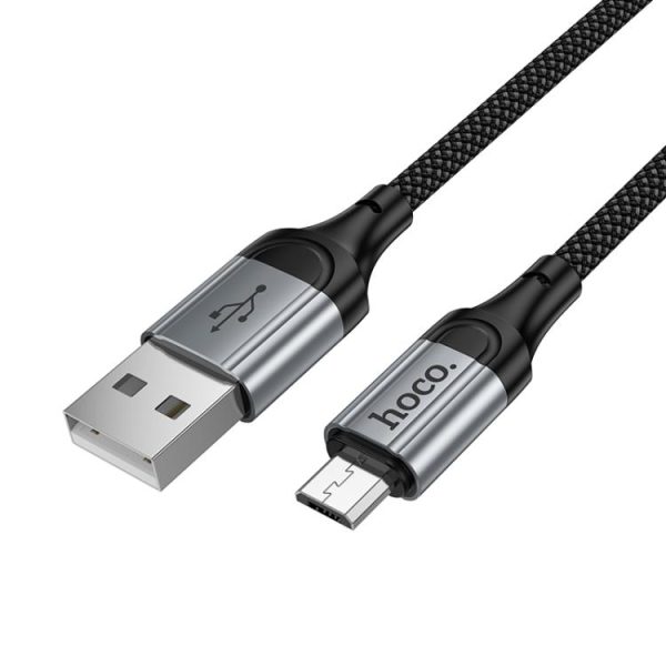 EDA008734701A_4.jpg hoco X121 Nuevo Charging USB-A to Micro Spring Braided Data Cable, USB-A to Micro