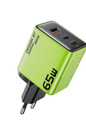 WK WP-U45 Keylour 65W Type-Cx2, USB GaN Charger, EU Plug, UK Plug