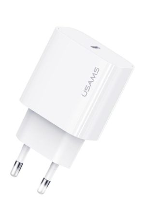 USAMS CC226 T65 PD20W USB-C / Type-C Single Port Fast Charger, EU Plug, CC226