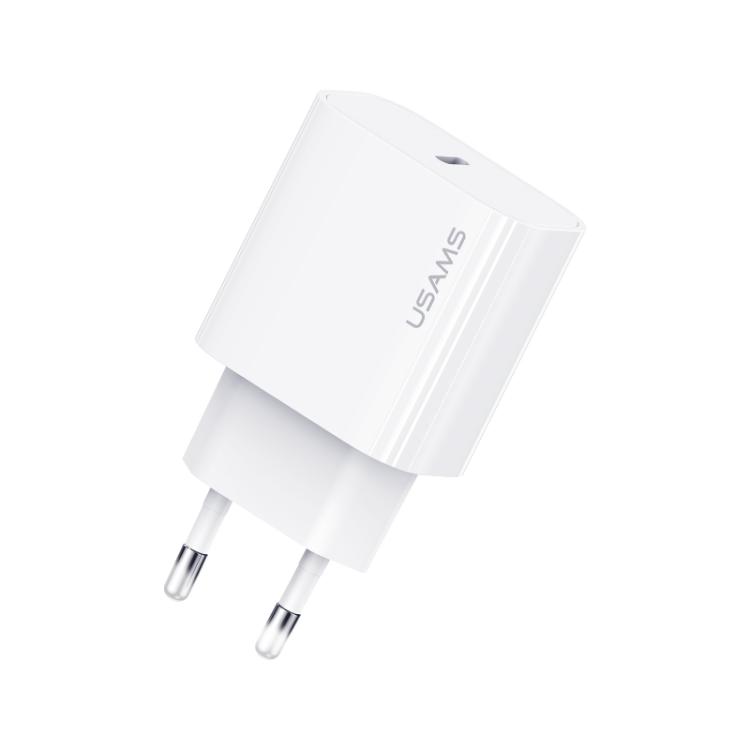 USAMS CC226 T65 PD20W USB-C / Type-C Single Port Fast Charger, EU Plug, CC226 1 USAMS CC226 T65 PD20W USB-C / Type-C Single Port Fast Charger, EU Plug, CC226