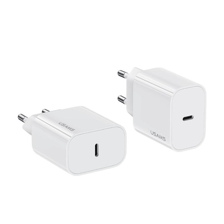 USAMS CC226 T65 PD20W USB-C / Type-C Single Port Fast Charger, EU Plug, CC226 2 USAMS CC226 T65 PD20W USB-C / Type-C Single Port Fast Charger, EU Plug, CC226 - Image 2