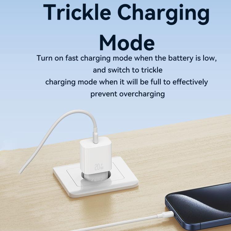 USAMS CC226 T65 PD20W USB-C / Type-C Single Port Fast Charger, EU Plug, CC226 4 USAMS CC226 T65 PD20W USB-C / Type-C Single Port Fast Charger, EU Plug, CC226 - Image 4