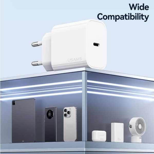 EDA008818701A_5.jpg USAMS CC226 T65 PD20W USB-C / Type-C Single Port Fast Charger, EU Plug, CC226