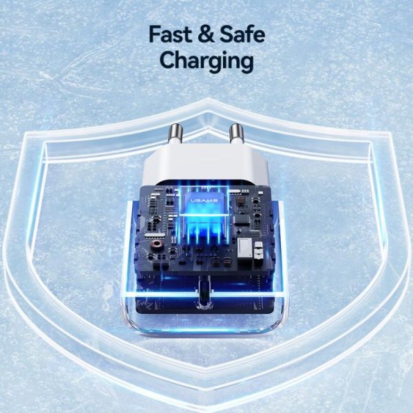 EDA008818701A_6.jpg USAMS CC226 T65 PD20W USB-C / Type-C Single Port Fast Charger, EU Plug, CC226
