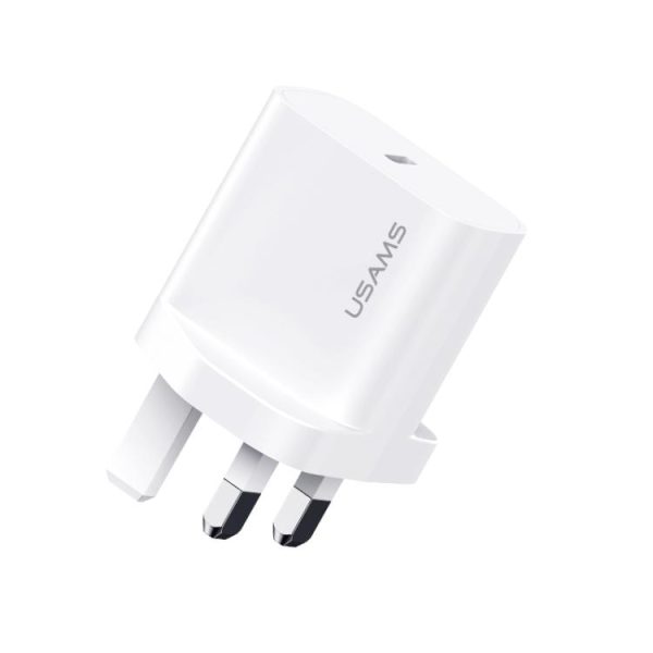 EDA008818901A-1.jpg USAMS CC227 T65 PD20W USB-C / Type-C Single Port Fast Charger, UK Plug, CC227