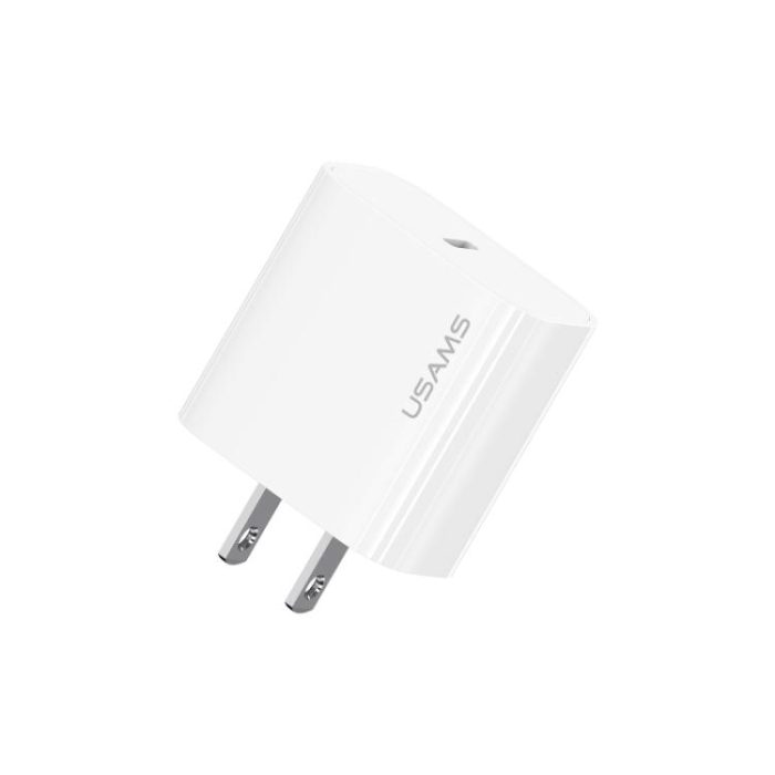 USAMS CC228 T65 PD20W USB-C / Type-C Single Port Fast Charger, US Plug, CC228