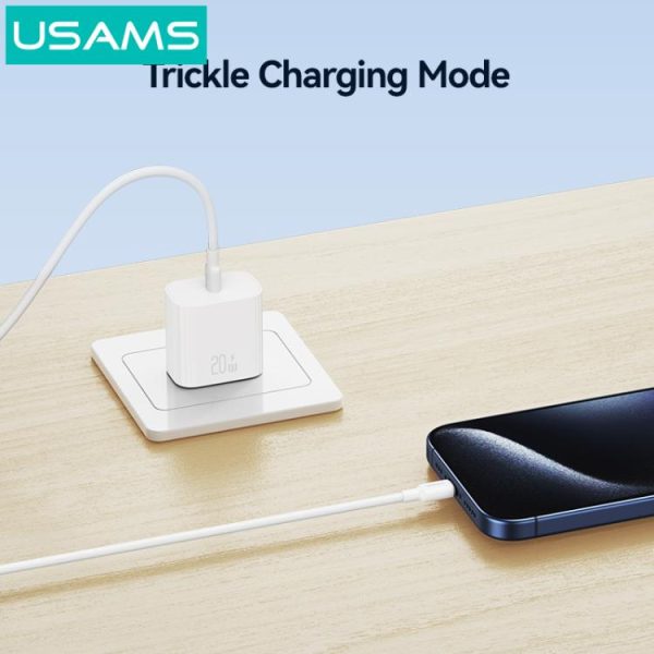 USAMS CC228 T65 PD20W USB-C / Type-C Single Port Fast Charger, US Plug, CC228