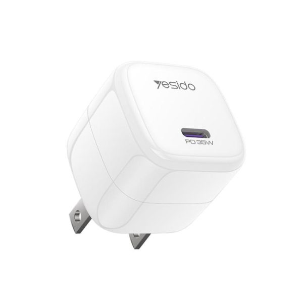 EDA008867901A-1.jpg Yesido YC16U PD 35W Type-C Mini Ice Cube Fast Charger, US Plug