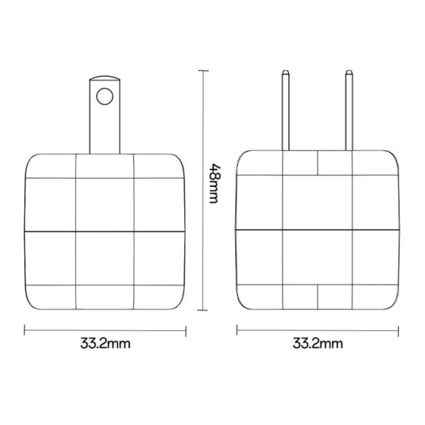 EDA008867901A_1.jpg Yesido YC16U PD 35W Type-C Mini Ice Cube Fast Charger, US Plug