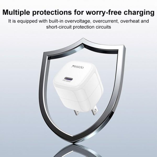 EDA008867901A_6.jpg Yesido YC16U PD 35W Type-C Mini Ice Cube Fast Charger, US Plug
