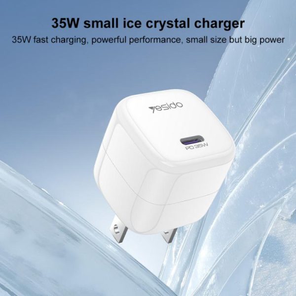 EDA008867901A_7.jpg Yesido YC16U PD 35W Type-C Mini Ice Cube Fast Charger, US Plug