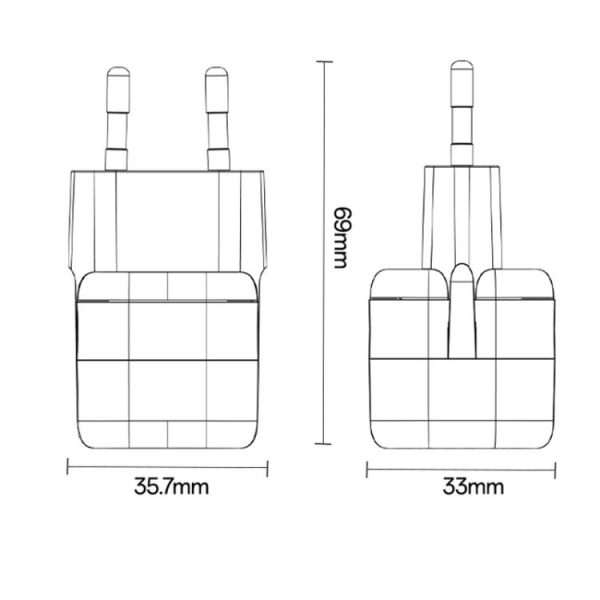 Yesido YC103 PD 35W Type-C Mini Ice Cube Fast Charger, EU Plug