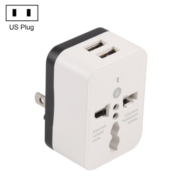EPS0059.jpg WN-2018 Dual USB Travel Charger Power Adapter Socket, US Plug