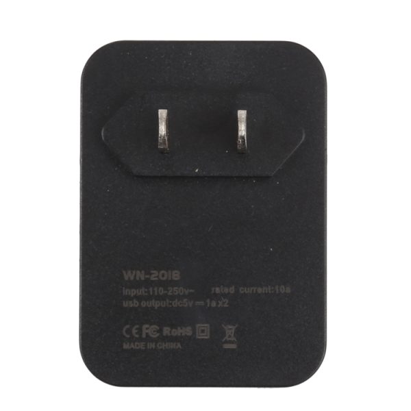 EPS0059_2.jpg WN-2018 Dual USB Travel Charger Power Adapter Socket, US Plug