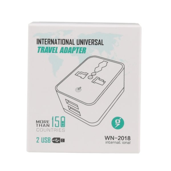 EPS0059_4.jpg WN-2018 Dual USB Travel Charger Power Adapter Socket, US Plug