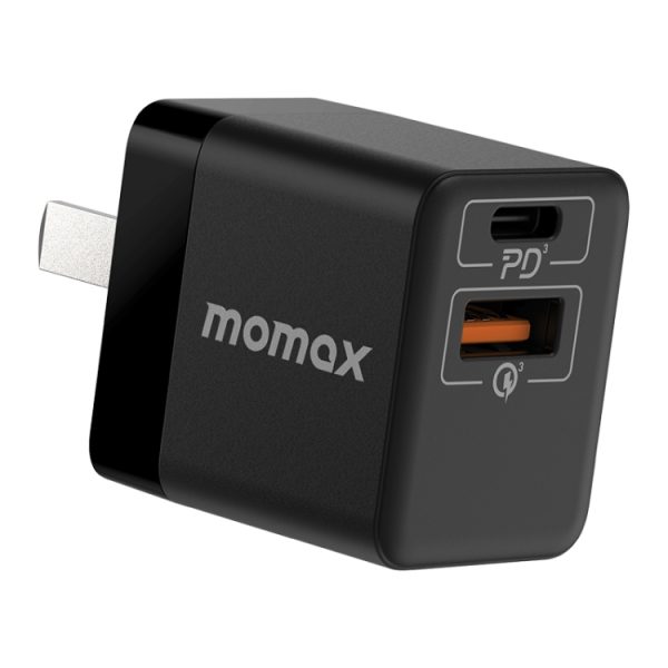 EPS0076B-1.jpg MOMAX UM36 PD 20W USB-C / Type-C + USB Fast Charger Power Adapter, CN Plug, UM36
