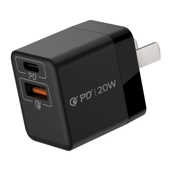 EPS0076B_1.jpg MOMAX UM36 PD 20W USB-C / Type-C + USB Fast Charger Power Adapter, CN Plug, UM36