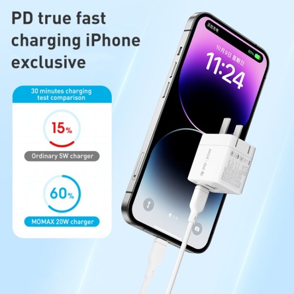 EPS0076_B3.jpg MOMAX UM36 PD 20W USB-C / Type-C + USB Fast Charger Power Adapter, CN Plug, UM36
