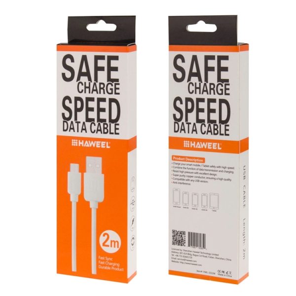 HWL-1012W_3.jpg For Galaxy, Huawei, Xiaomi, LG, HTC and other Android Smart Phones, Micro USB 2m