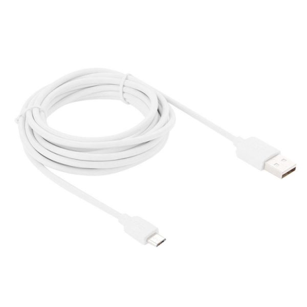 HWL-1013W_1.jpg HAWEEL 3m High Speed Micro USB to USB Data Sync Charging Cable For Samsung, Xiaomi, Huawei, LG, HTC, The Devices with Micro USB Port, Micro USB 3m