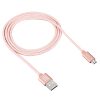 HWL1024RG_1.jpg HAWEEL 1m Woven Style Metal Head 3A High Current Micro USB to USB Sync Data Charging Cable, For Samsung, Huawei, Xiaomi, LG, HTC and other Smartphones(Rose Gold)