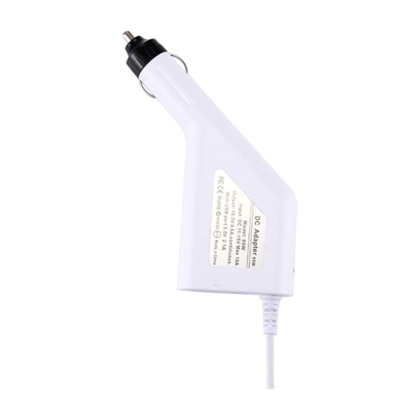 IP7P3696_2.jpg 85W 18.5V 4.6A 5 Pin L Style MagSafe 1 Car Charger with 1 USB Port for Apple Macbook A1150 / A1151 / A1172 / A1184 / A1211 / A1370 , Length: 1.7m