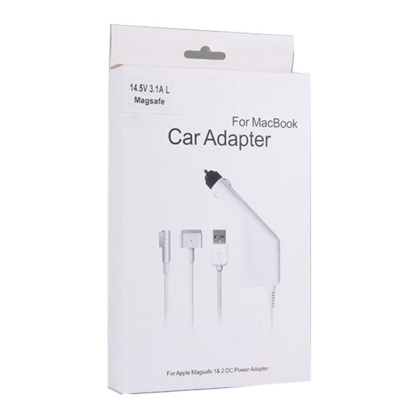 IP7P3696_5.jpg 85W 18.5V 4.6A 5 Pin L Style MagSafe 1 Car Charger with 1 USB Port for Apple Macbook A1150 / A1151 / A1172 / A1184 / A1211 / A1370 , Length: 1.7m