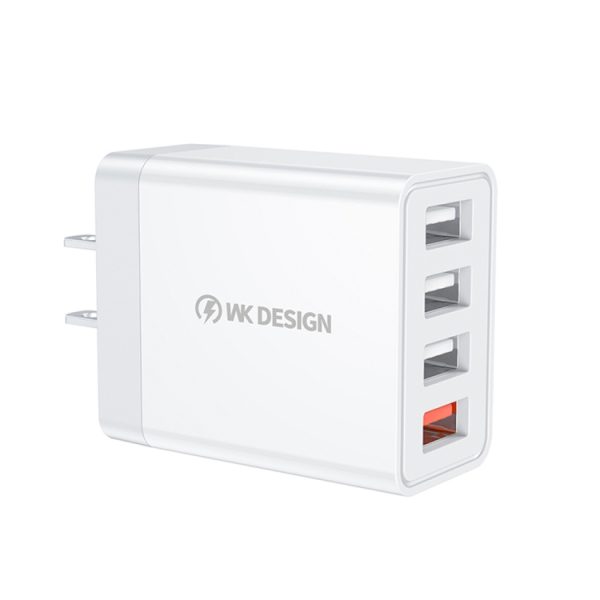 IP8G0881US-1.jpg WK WP-U125 Youpin Series 18W QC3.0 4 USB Ports Fast Travel Charger, CN Plug / US Plug, CN Plug / US Plug