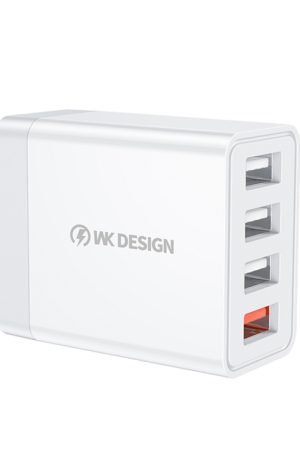 WK WP-U125 Youpin Series 18W QC3.0 4 USB Ports Fast Travel Charger, CN Plug / US Plug, CN Plug / US Plug
