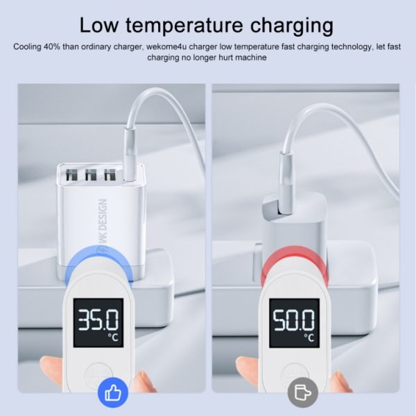 IP8G0881US_3.jpg WK WP-U125 Youpin Series 18W QC3.0 4 USB Ports Fast Travel Charger, CN Plug / US Plug, CN Plug / US Plug