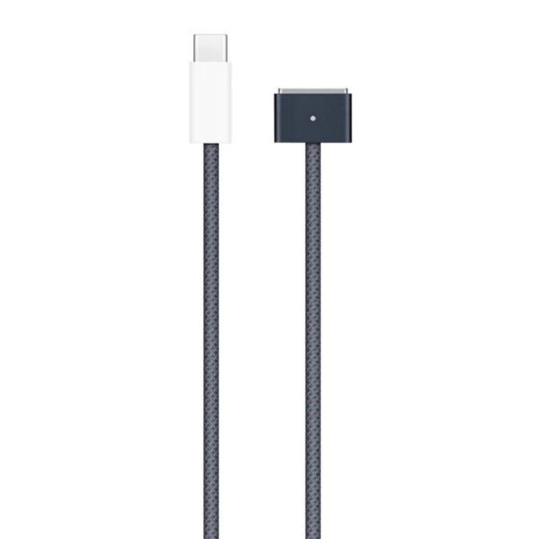IP8G1331B-1.jpg USB-C / Type-C to Magsafe 3 Braided Fast Charging Data Cable, Length: 2m, Blue, White