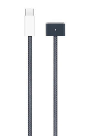 USB-C / Type-C to Magsafe 3 Braided Fast Charging Data Cable, Length: 2m, Blue, White