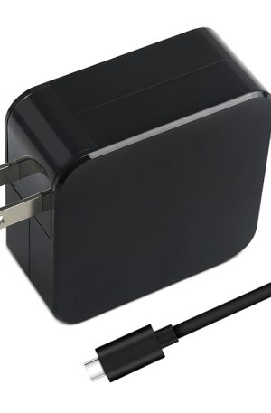 65W USB-C / Type-C Power Adapter Portable Charger for Laptops with Type-C Charging Cable, US Plug