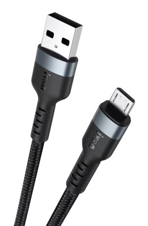 IVON CA88 12W 2.4A USB to Micro USB Nylon Braid Fast Charge Data Cable, Cable Length: 1m, Micro USB
