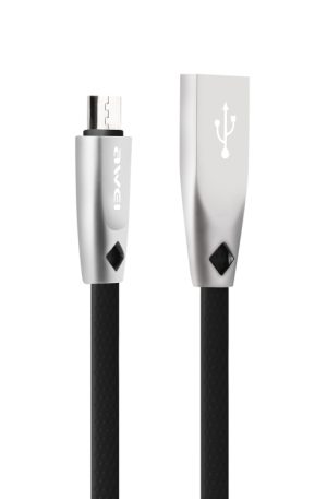 AWEI CL-96 USB to Micro USB Portable TPE + Aluminum Alloy Data Cable, 2A, Length: 1m