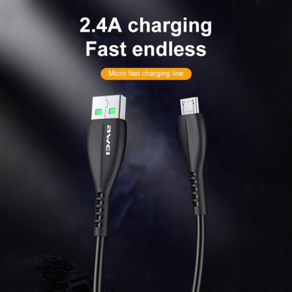 IP8G8635_3-1.jpg awei CL-115M 1m 2.4A USB to Micro USB Charging Cable